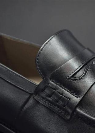 Мужские модные кожаные туфли лоферы черные marriotti 6036 фото
