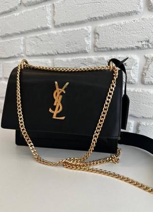 Женская сумка yves saint laurent ysl 22*17*7 черная2 фото