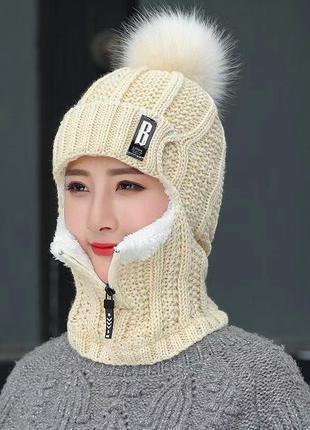 Женская зимняя шапка1 фото