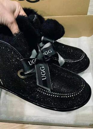 "угги мини стразы сваровски с бубонами и лентами. ugg mini7 фото