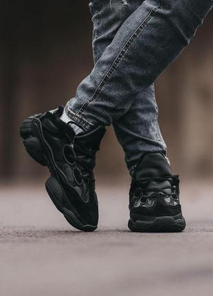 Мужские кроссовки  adidas yeezy boost 500 black v23 фото