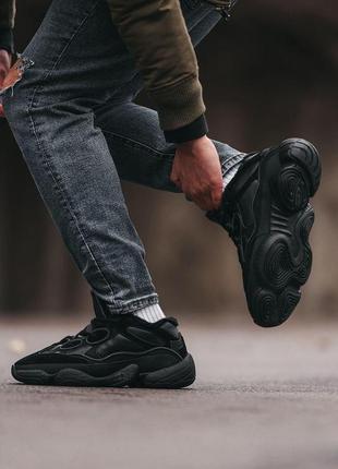 Мужские кроссовки  adidas yeezy boost 500 black v24 фото