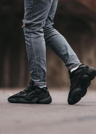 Мужские кроссовки  adidas yeezy boost 500 black v22 фото