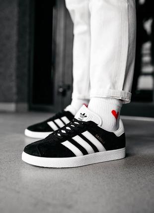 Кроссовки унисекс adidas gazelle black 2