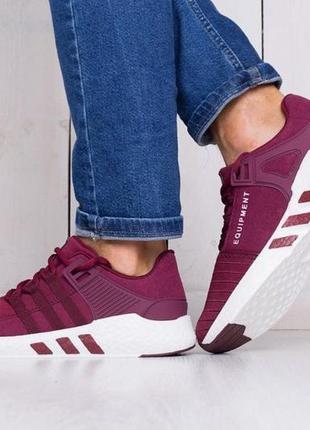 Кроссовки мужские adidas eqt 93 bordo white6 фото