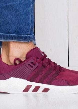 Кроссовки мужские adidas eqt 93 bordo white4 фото