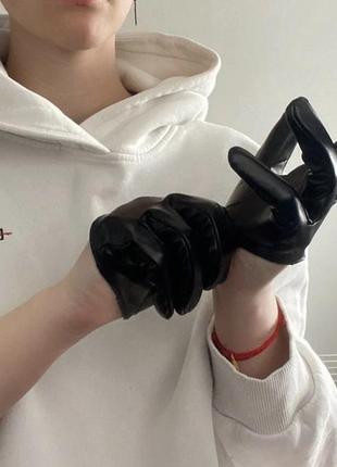 Крутые перчатки наполовину ладони для фотосессии панк рок