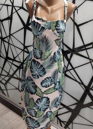 Платье миди в тропический принт boohoo 48-525 фото