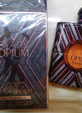 Yves saint laurent black opium pure illusion, 90мл, парфюм3 фото