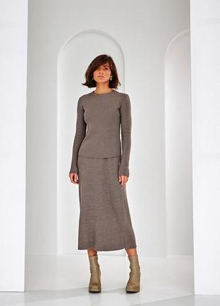 Жіночий модний джемпер стильний осінній светр трикотажний джемпер із якісної теплої пряжі з шовком10 фото