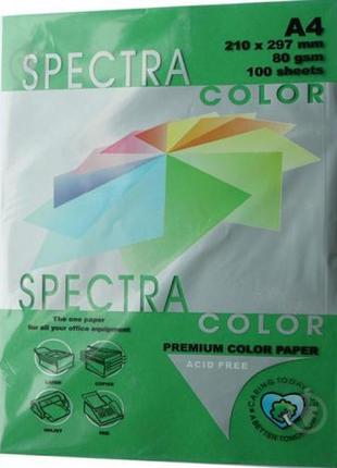 Папір ксероксний кольоровий "spectra" a4 80г/м 100арк green190 зелен 16.4181, шт1 фото