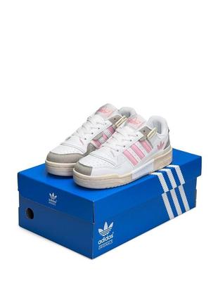 Жіночі кросівки adidas originals forum 84 low white pink grey