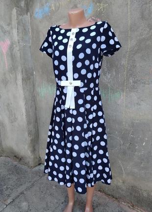 Пышное винтажное платье в горошек erica moss3 фото