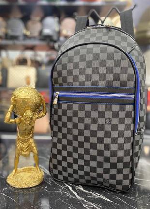 Мужской кожаный рюкзак louis vuitton стильний рюкзак луї вітон