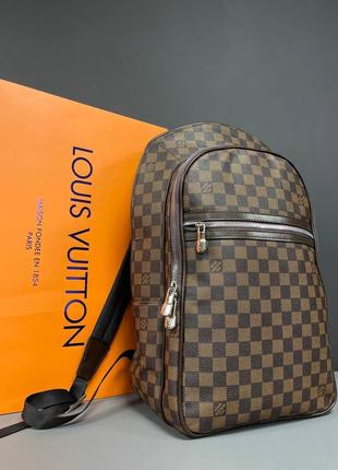 Стильный мужской рюкзак louis vuitton стильний шкіряний рюкзак луї вітон1 фото