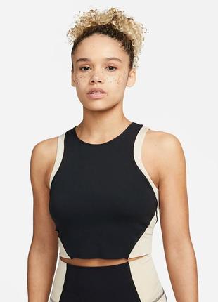 Nike yoga dri-fit luxe майка топ infinalon для йоги кроп топ лиф бра бюст новая оригинал2 фото