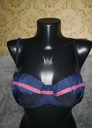 Шикарный темно синий бюстик в горошек agent provocateur
