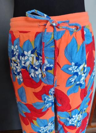 Разноцветные брюки батал натуральная ткань2 фото