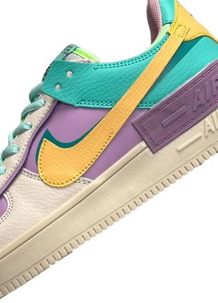 Жіночі кросівки nike air force 1 shadow turquoise yellow10 фото