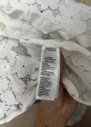 Блуза белая красивая нарядная кружевная кружевная от дорогого бренда monsoon4 фото