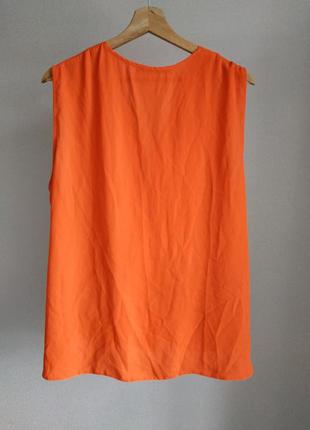 Блуза помаранчева майка на запах george великий розмір2 фото