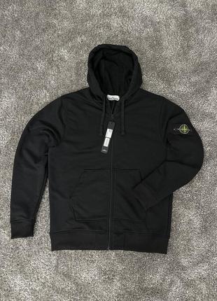 Зипка stone island zip hoodie черная зрачка кофта сот xs-xxl5 фото