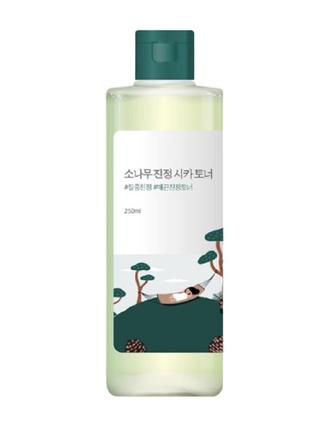 Успокаивающий тонер с экстрактом игл сосны round lab pine calming cica toner 250 ml