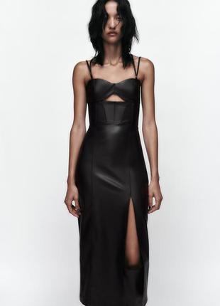 Крутое сексуальное платье миди от zara, размер м