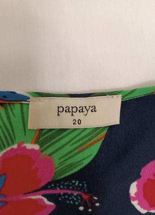 Арбузно-цветочная блуза papaya 20/48/4xl/3xl/46/183 фото
