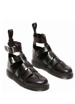 Літні чоботи босоніжки dr. martens geraldo black brando talib leather
