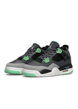 Жіночі кросівки junior air jordan 4 x off-white green glow