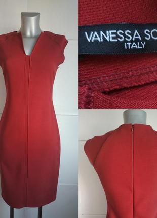 Стильное платье-футляр vanessa scott бордового цвета