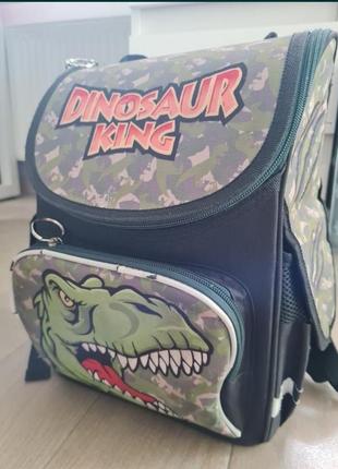 Шкільний каркасний рюкзак з динозавром