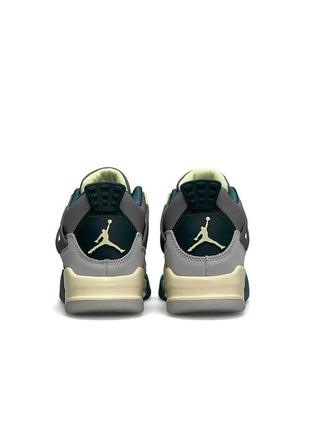 Жіночі кросівки nike air jordan 4 x off-white grey green beige8 фото