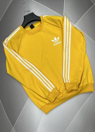 Свитшот мужской adidas s-xxl арт 1546-1, цвет желтый, международный размер s, размер мужской одежды (ru) 44