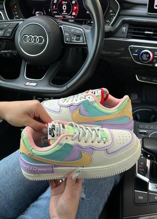 Жіночі кросівки nike air force 1 shadow beige yellow mint4 фото