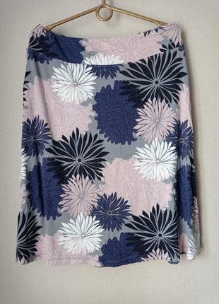 Трикотажная юбка, хлопок, размер 48-502 фото