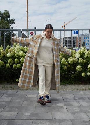 Пальто оверсайз шерсть утеплене