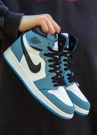 Мужские кроссовки Nike air jordan retro i 1 low university gold black Pantone 553558-700 1 white blue 40-41-42-43-44-45