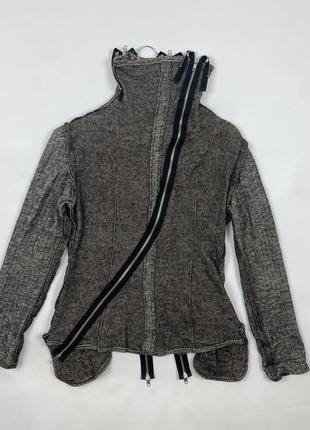 Дизайнерский твидовый жакет куртка sohung designs hand made tweed zip jacket2 фото