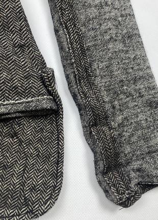 Дизайнерский твидовый жакет куртка sohung designs hand made tweed zip jacket7 фото