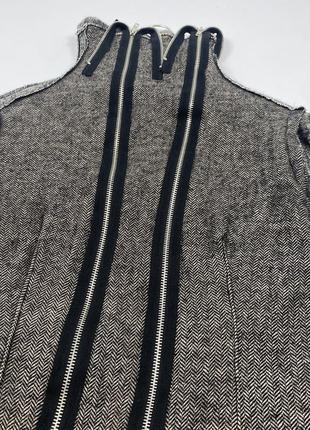 Дизайнерский твидовый жакет куртка sohung designs hand made tweed zip jacket3 фото