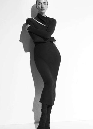 Zara черное платье с шерсти, xs, s
