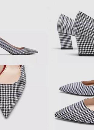 Туфли лодочки на устойчивом каблуке zara2 фото