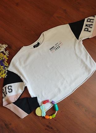 Свитшот укороченный. кофточка на девочку. худи креп топ