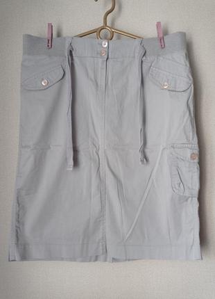 Юбка из вискозы, цвет серый, размер 46-50