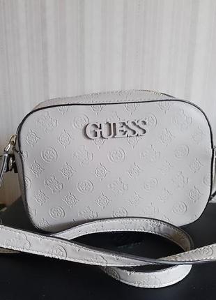 Стильная сумка /кросбоди guess серая2 фото