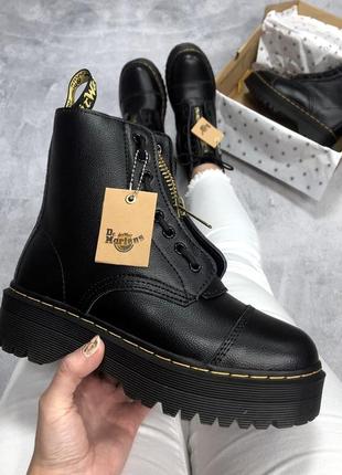 Шикарные женские ботинки dr.martens jadon на платформе с мехом /осень/зима/весна😍2 фото