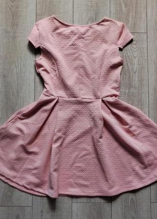 Платье розового цвета с узором и юбкой солнце2 фото