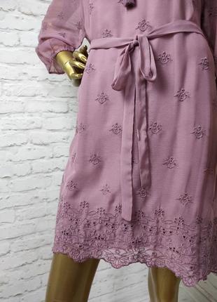 Шифоновое платье с вышивкой р. 16 (хл)4 фото